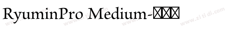 RyuminPro Medium字体转换